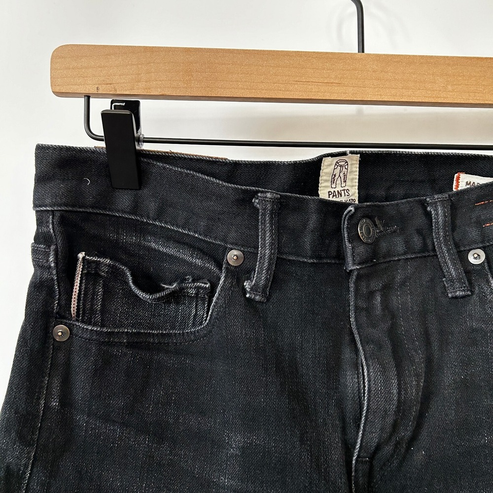 Hiroshi Kato The Needle Skinny Jeans Mens Size 30 Selvedge Black Raw Stretch USA - Picture 4 of 16